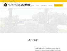 Tablet Screenshot of parkplacelanding.com